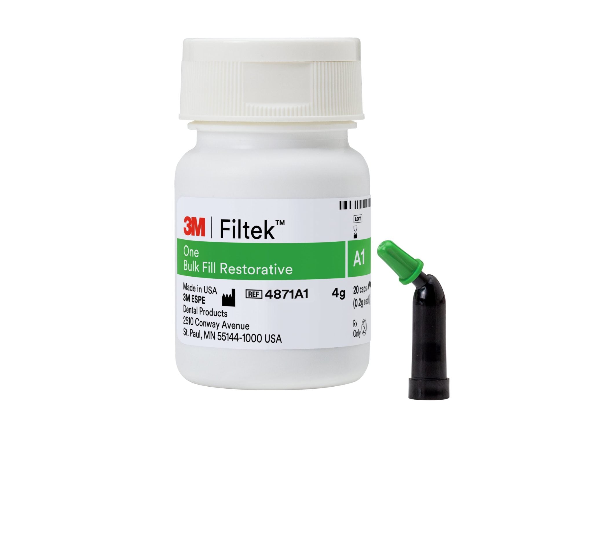 3M ESPE 4871A1 Filtek Bulk Fill Posterior Restorative Capsules 20/PK A1 4864A1 3M ESPE 4871A1 Filtek Bulk Fill Posterior Restorative Capsules 20/PK A1 4864A1